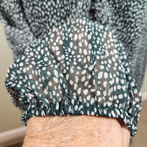 Joie Dress Artic Animal Spot Lined Hunter Green, sz XXL Plus Size - Picture 7 of 11